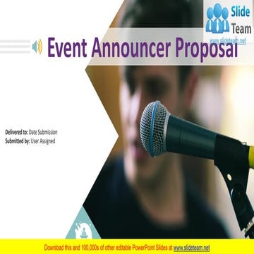 Event Announcer Proposal PowerPoint Presentation Slides