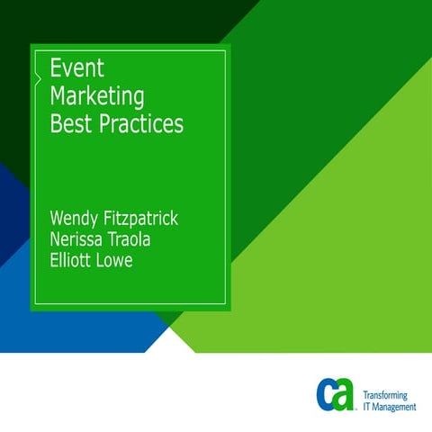 Event Marketing Best Practices
