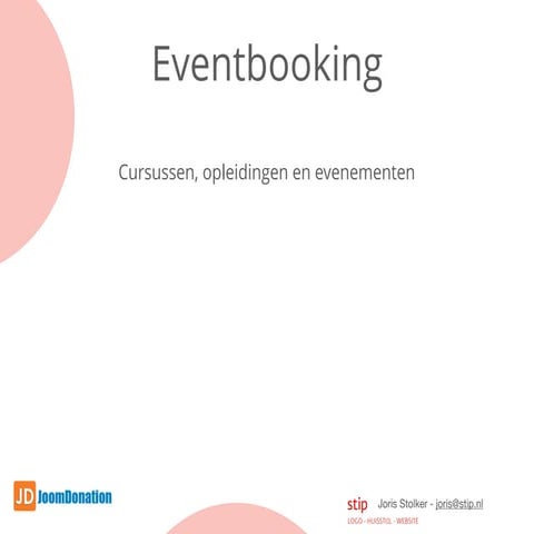 Eventbooking Joomla evenementen, cursus, opleiding systeem
