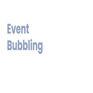 Event bubbling