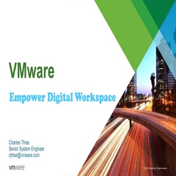 [Event] Digital transformation : Empower digital workspace - PRESENTATION VMWARE