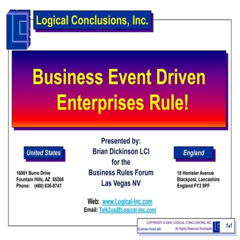 Event driven enterprises