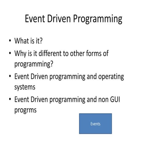 Event driven programming amazeballs | PPTX