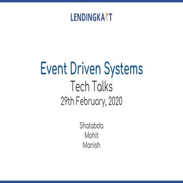 Event driven systems | PPT