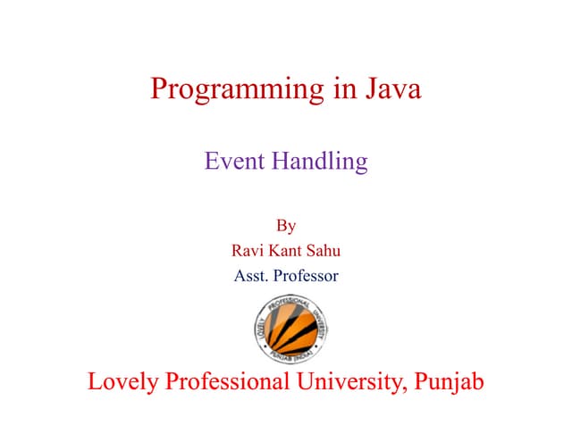Event handling