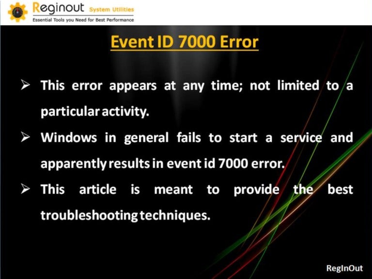 How to Fix Event ID 7000 Error
