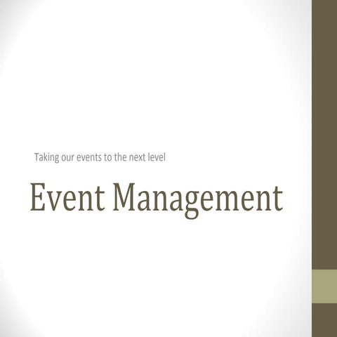 Event management