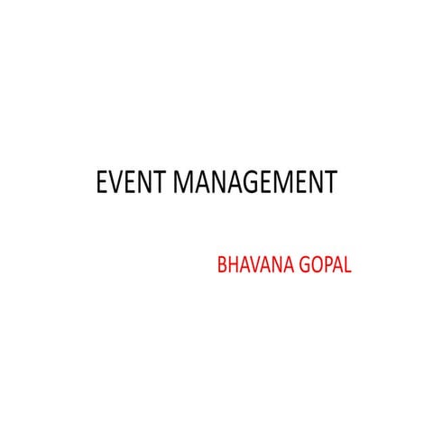 Event management
