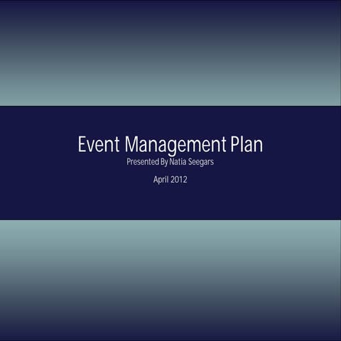 Event Management Plan