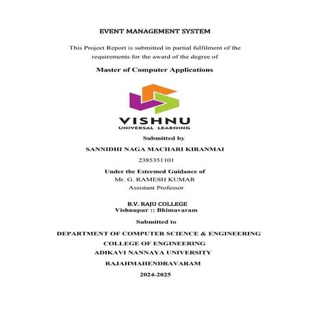 EVENT MANAGEMENT SYSTEM EVENT MANAGEMENT SYSTEM