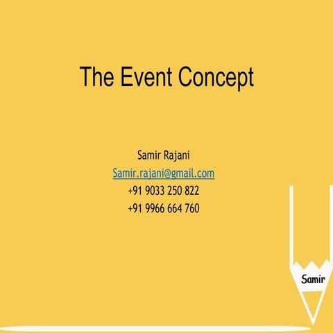 Event manager to know