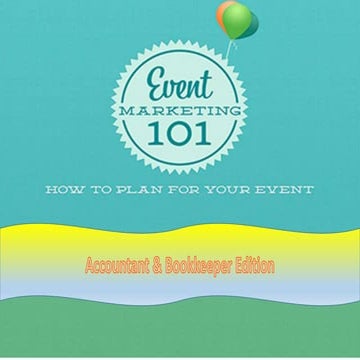 Eventmarketing101 for accountants bookeepers