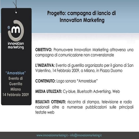 Innovation Marketing: Evento Amoreblue 2009