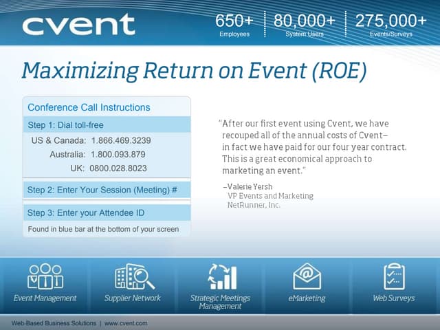 Cvent Meetings &amp; Events