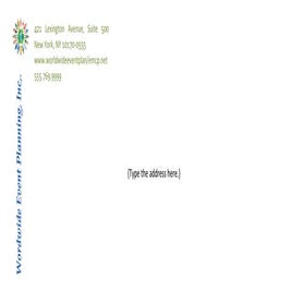 Event plan letterhead