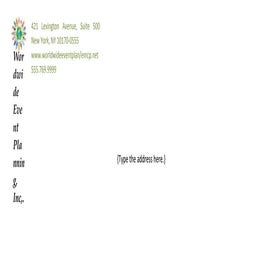 Event plan letterhead 