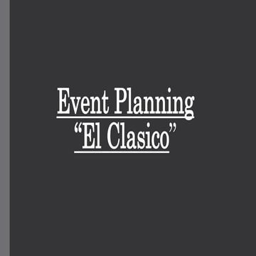Event planning