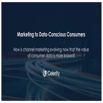 How is channel marketing evolving now that the value of consumer data is more...
