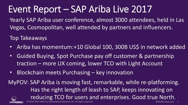Event Report - SAP Ariba Live - The...