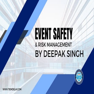 Event Safety & Risk Management in Events | PDF