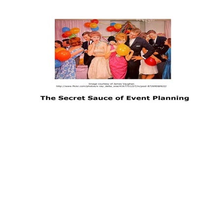 The Secret Sauce of Event Planning: White Paper