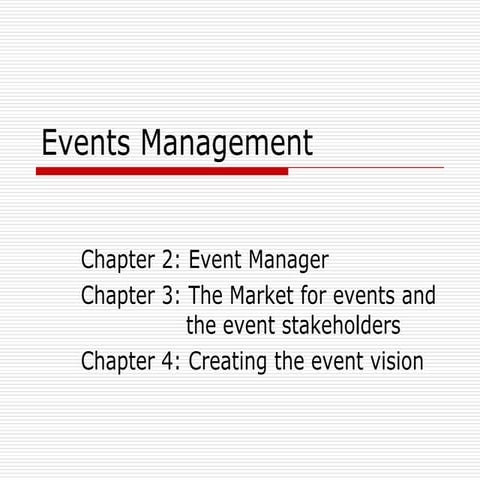Events management 2