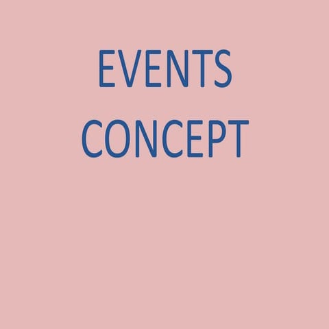 Events management events concept