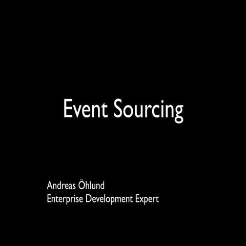 Event sourcing