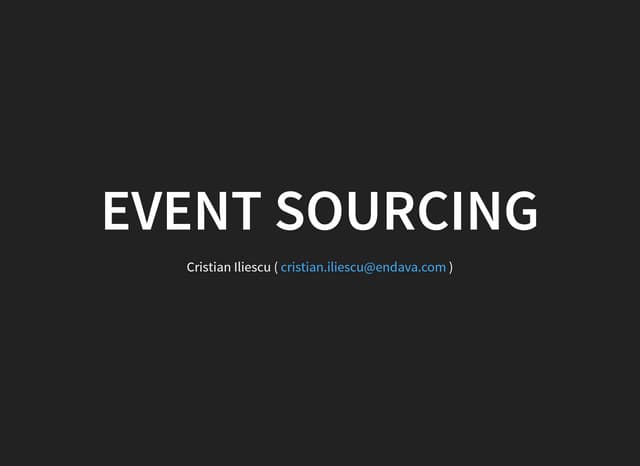 Event Sourcing