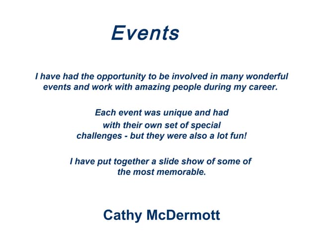 Unique & Memorable Events 