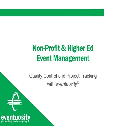 Nonprofit and Higher Education Event Management with Eventuosity