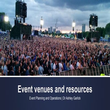 Event venues and resources