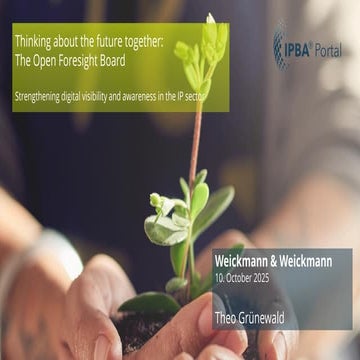 Presentation by Theo Grünewald at the Expert Exchange at Weickmann & Weickmann