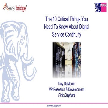10 Critical Aspects of IT Service Continuity to Protect Your Company's Digita...