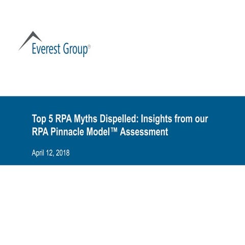Top 5 RPA Myths Dispelled | Webinar Deck