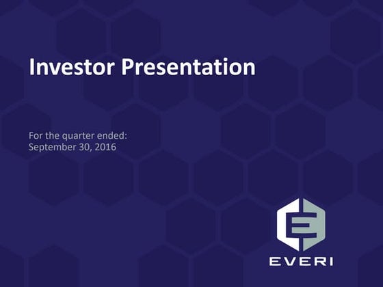 Everi Holdings Investor Presentation November 2016