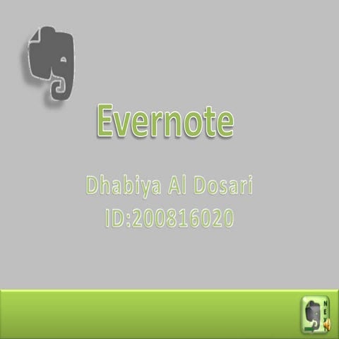 Carlson introduction to evernote | PPTX