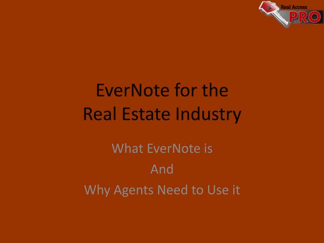 Evernote training for real estate agents, pt 1