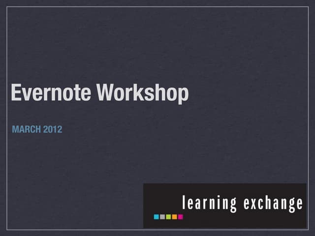 Evernote wkshp feb2011