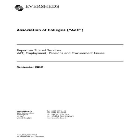 Eversheds Report - September 2102