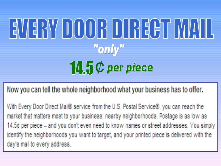 Every door direct mail retail