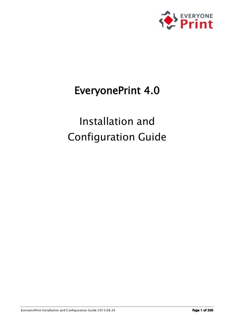 Everyoneprint 4 0 Installation Guide