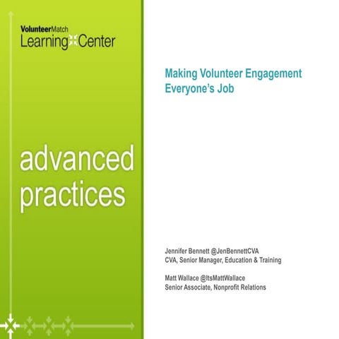 Making Volunteer Engagement Everyone's Job