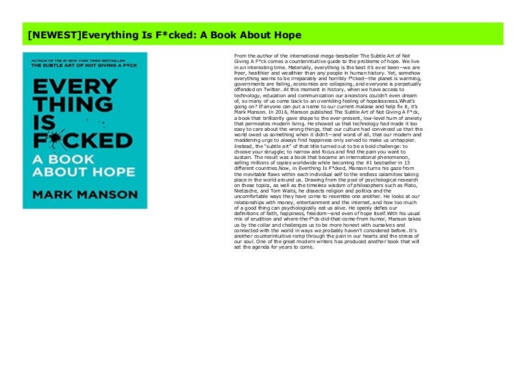 Most Wanted Everything Is F Cked A Book About Hope