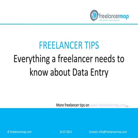 Everything a freelancer needs to know about data entry projects