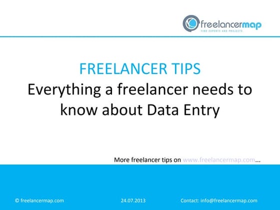 Everything a freelancer needs to know about data entry projects