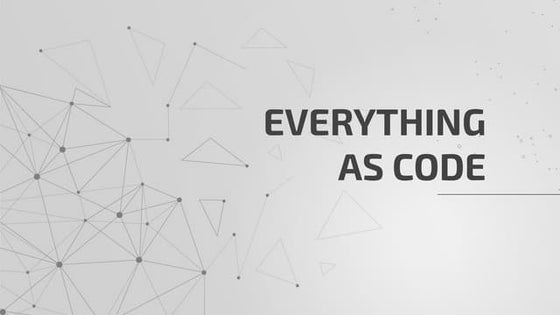Everything as code - Johan Siebens STS presentation 14-01-2020