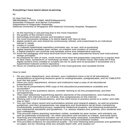 Everything I have learnt about eLearning