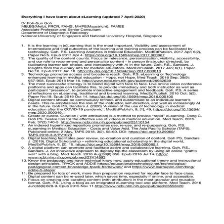 Everything I have learnt about (e)Learning (updated 7 April 2020)