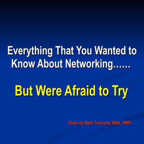 Everything That You Wanted To Know About Networking
